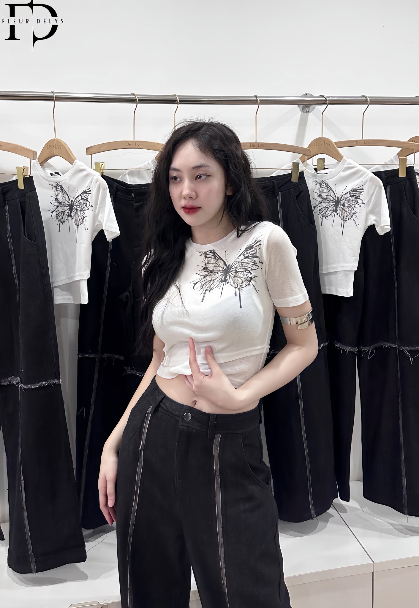 Quần Jeans Dấu Cộng- Đen- QA08