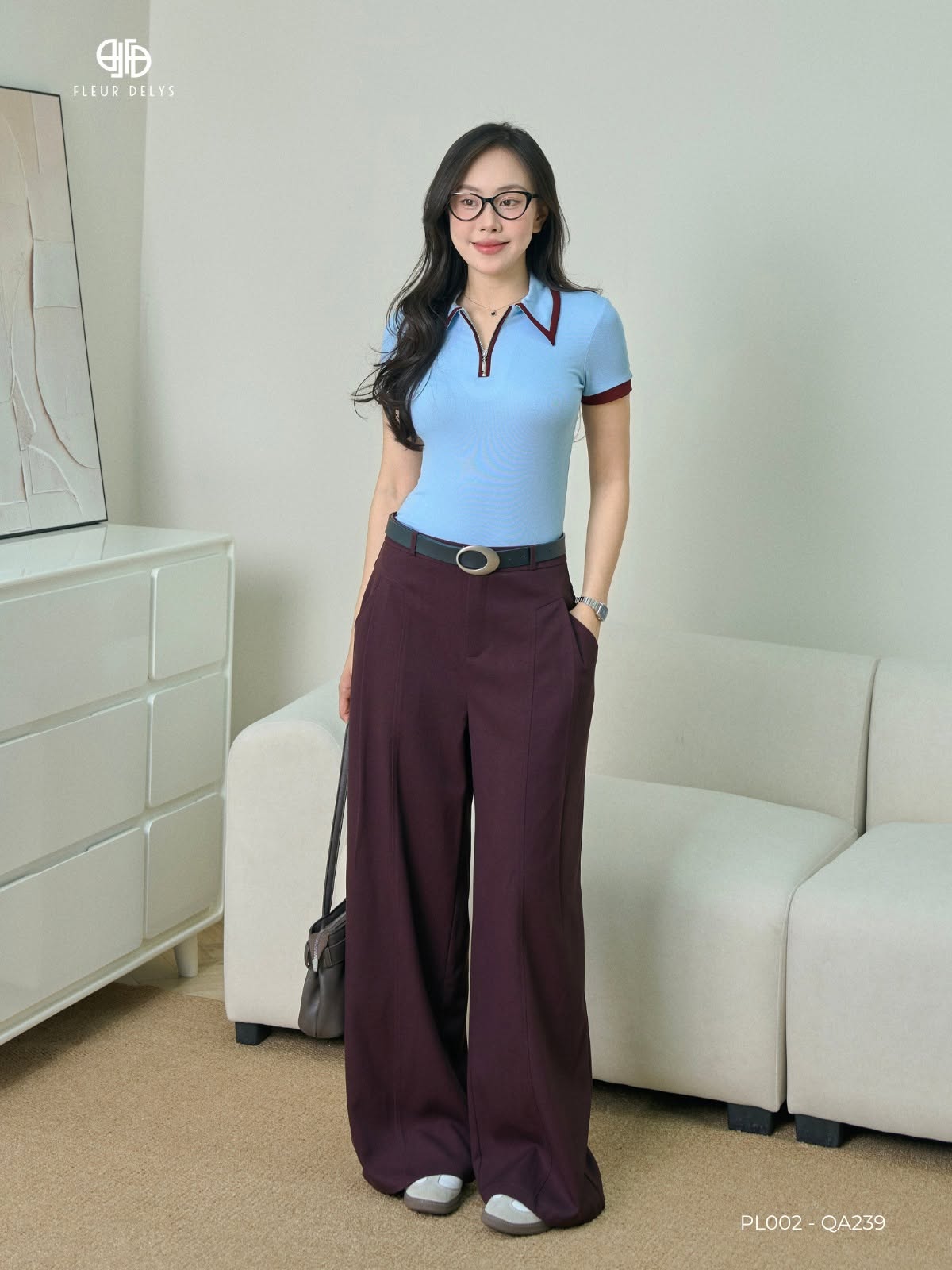 Áo polo khóa đồng phối cổ (PL002)