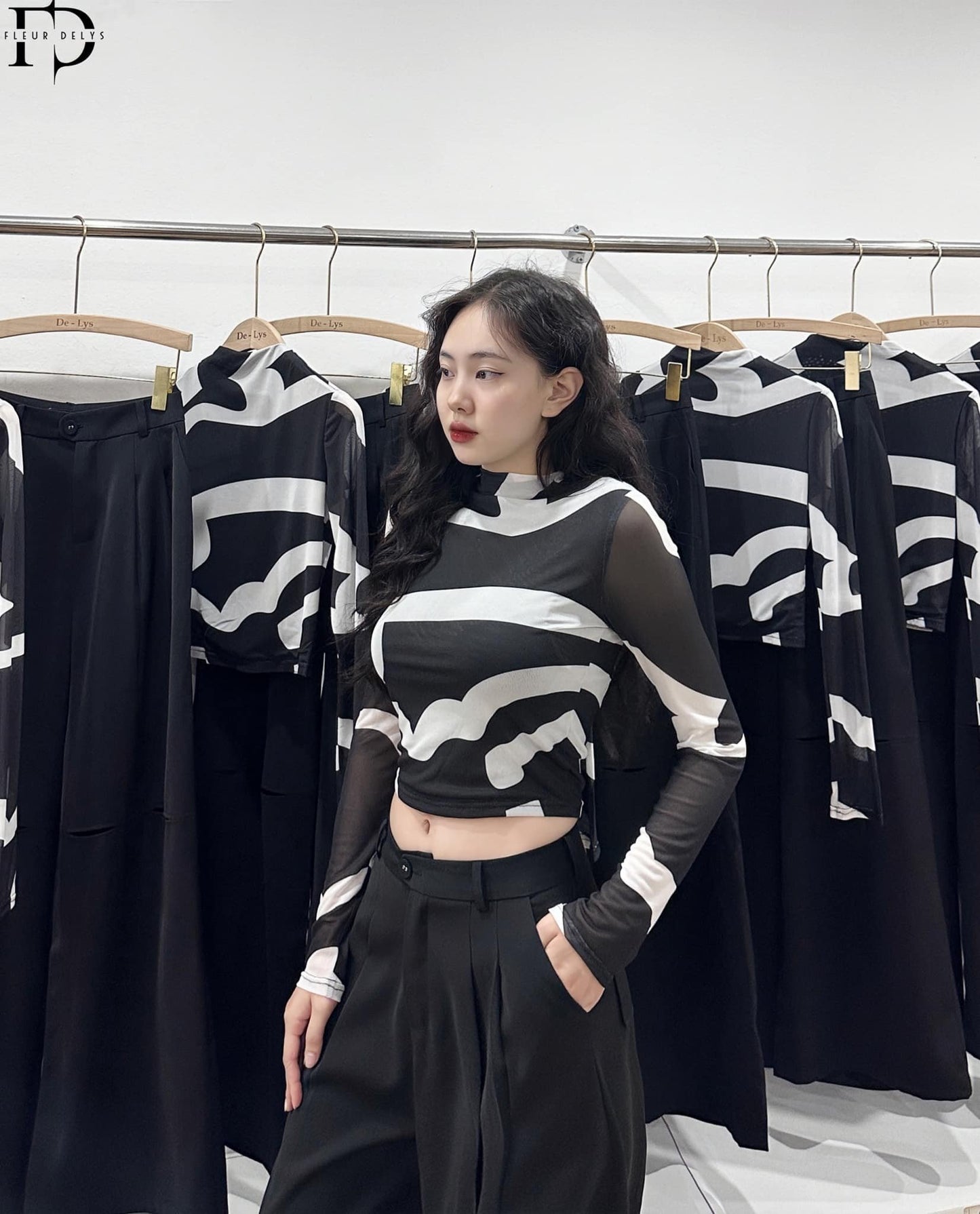 Áo Lưới Cổ Leo - Đen - (AC98)