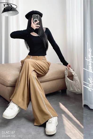 Áo Khoét Lỗ Viền Trắng - Đen (AC157)