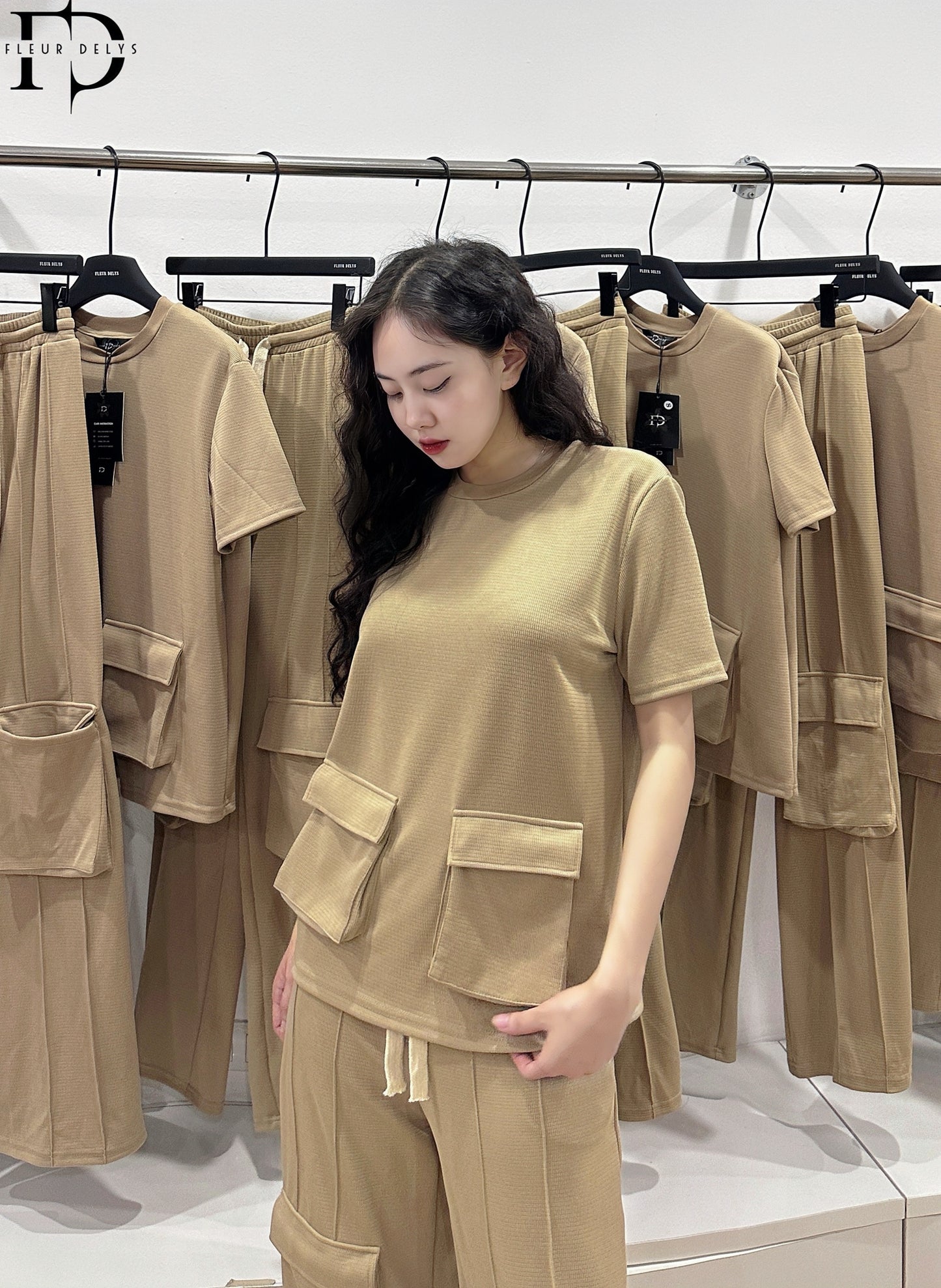 Set Cộc Tay Túi Hộp - Nâu Be -(BO76)