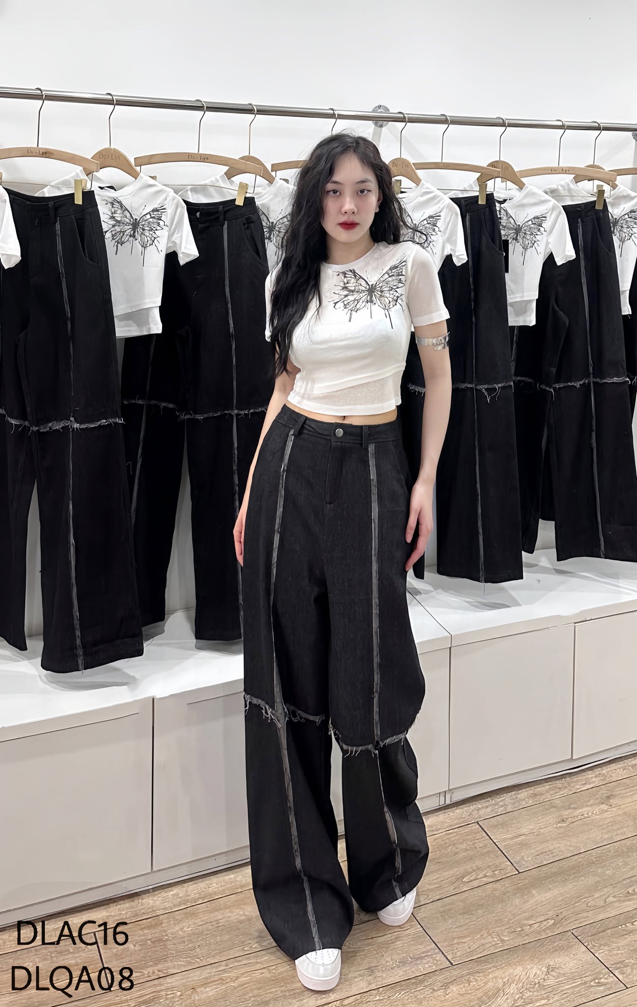 Quần Jeans Dấu Cộng- Đen- QA08