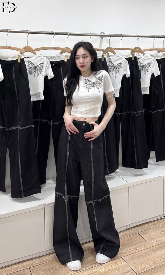 Quần Jeans Dấu Cộng- Đen- (QA08)