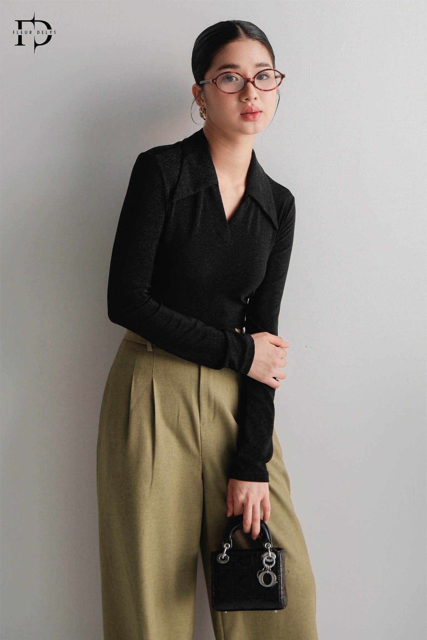 Quần Suông Xước Đen - Nâu -(QA93)