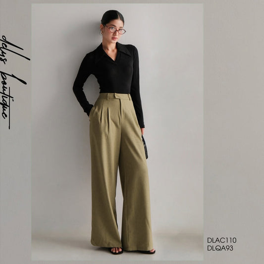 Quần Suông Xước Đen - Nâu -(QA93)