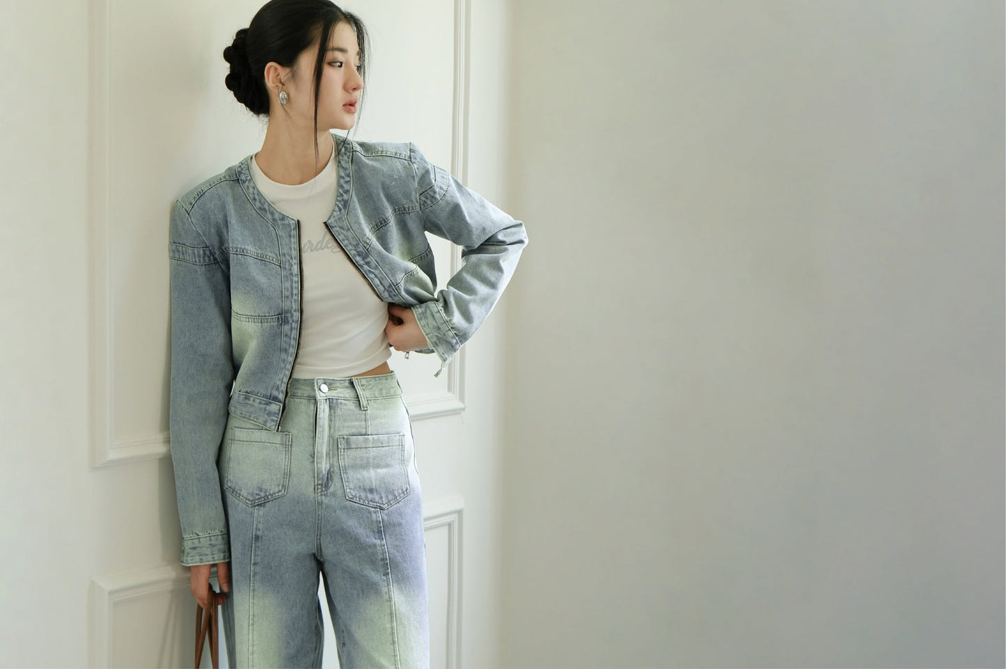Set Jeans Cổ Tròn Khóa Kéo-(BO122)