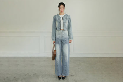 Set Jeans Cổ Tròn Khóa Kéo-(BO122)