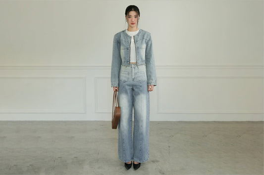 Set Jeans Cổ Tròn Khóa Kéo-(BO122)