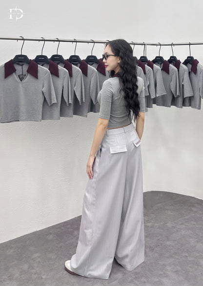 Quần Ly Túi Trước - Xám -(QA150)