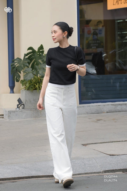 Áo Len Mềm Phối Gấu - Đen (AL184)