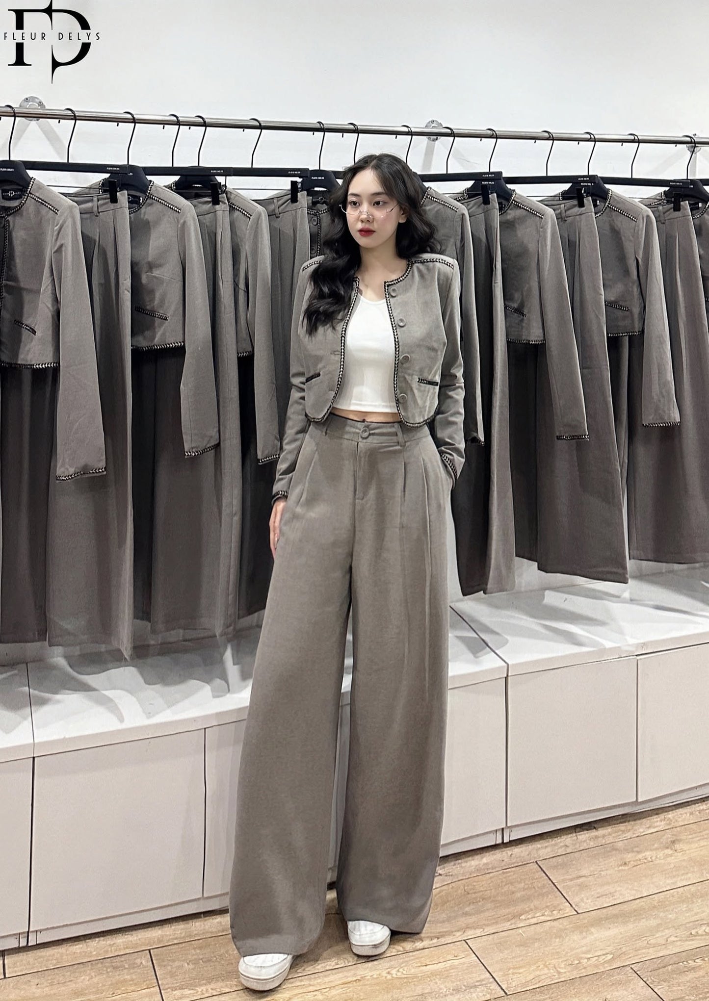Set Trang Trí Dây Dệt - Ghi-(DLBO110)