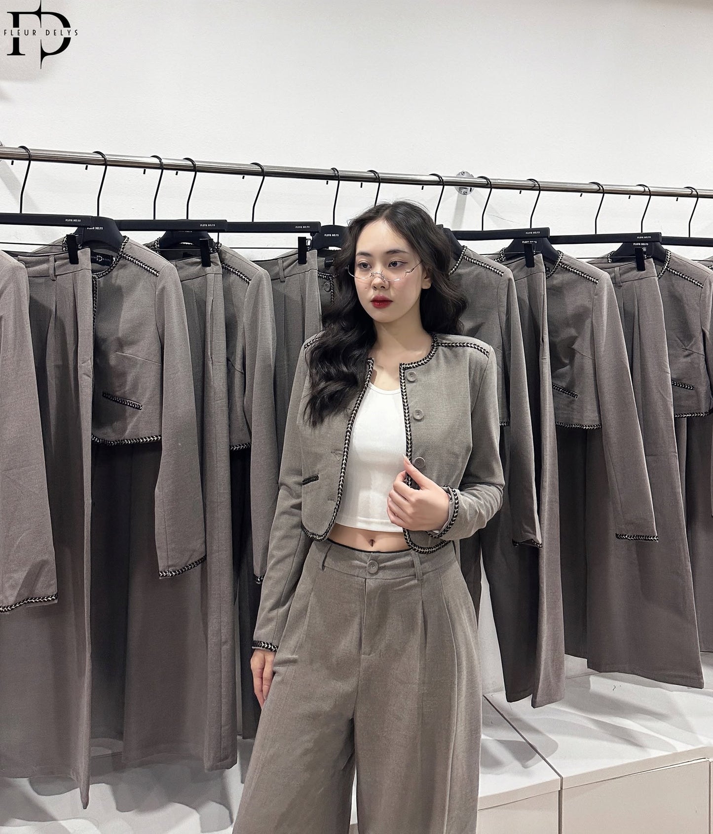 Set Trang Trí Dây Dệt - Ghi-(DLBO110)