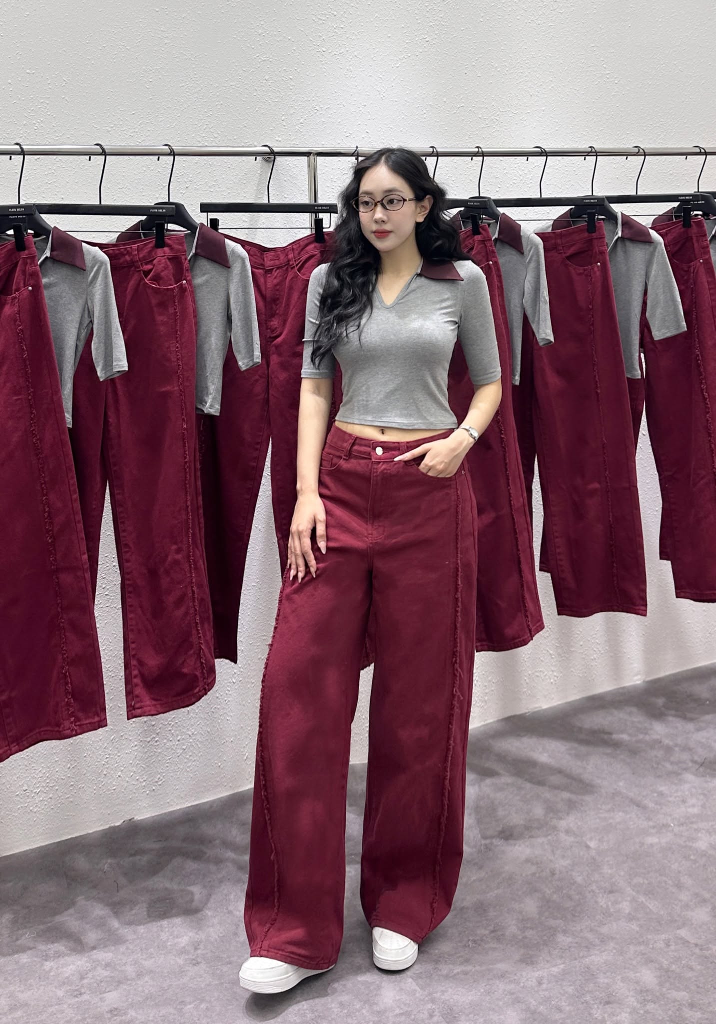 Áo Zip Phối Cổ V Tay Lỡ  ( AC221)