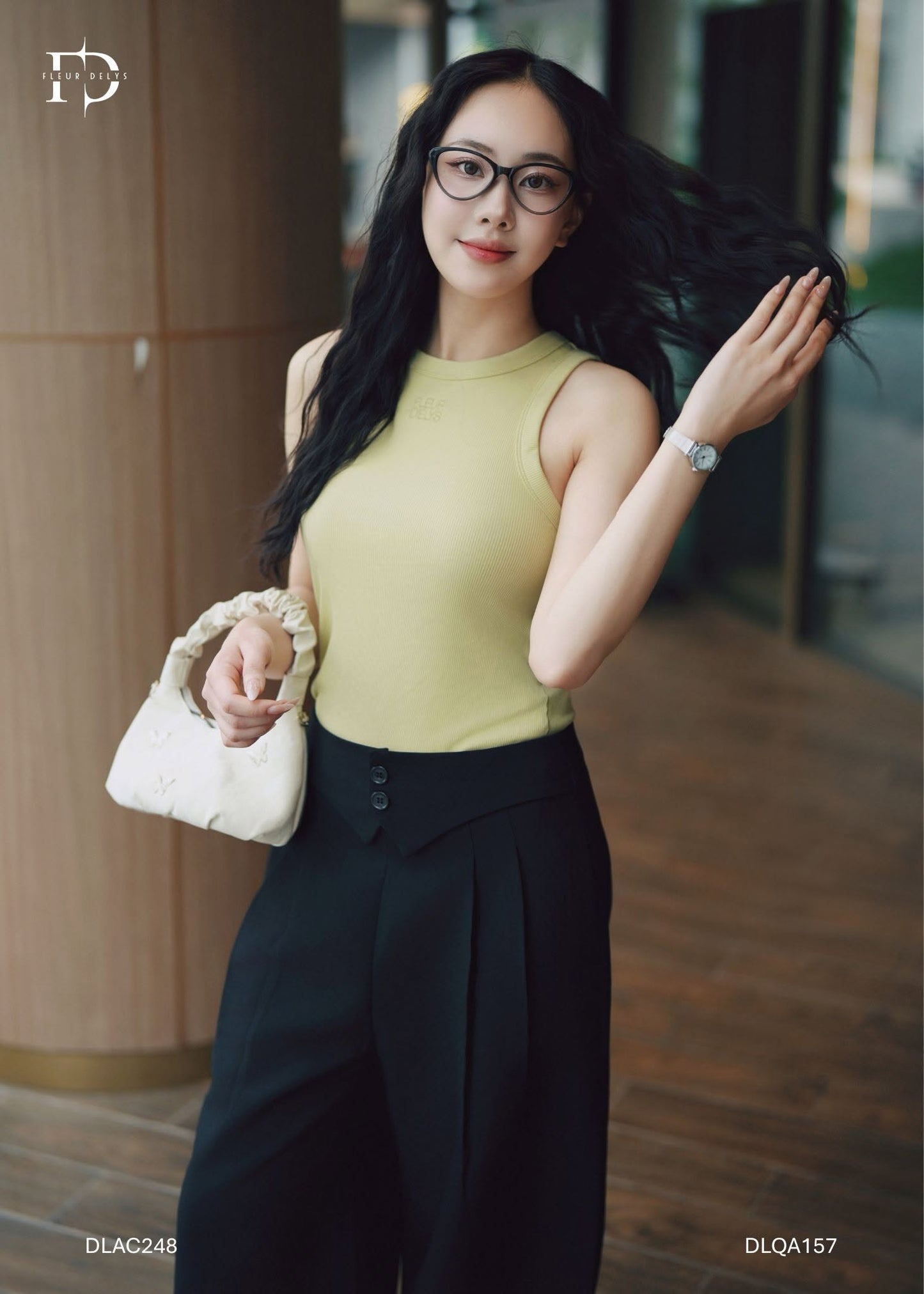 Áo Cổ Tròn Phối Viền Rộng - Xanh cốm (AC248)