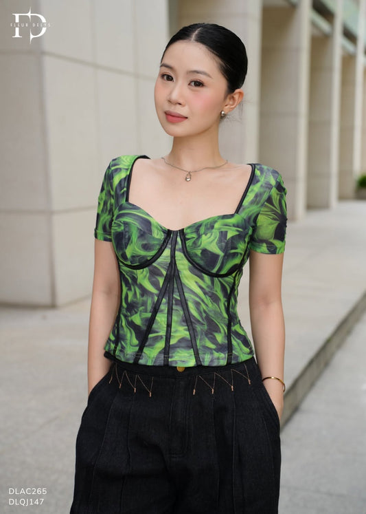 Áo Lưới Cúp Ngực - Xanh (AC265)