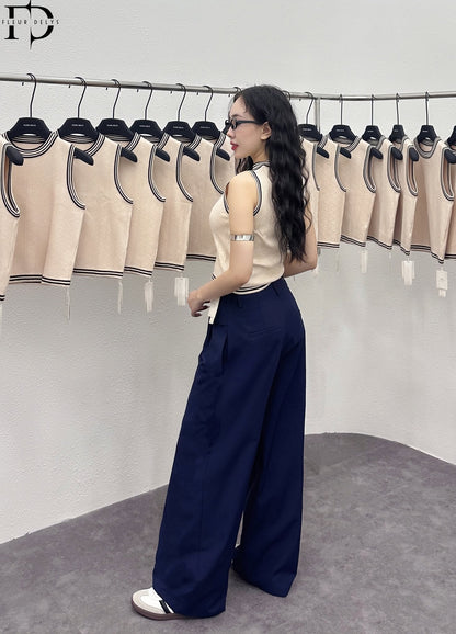 Quần Kaki Thắt Dây Nơ - Xanh -(DLQA172)
