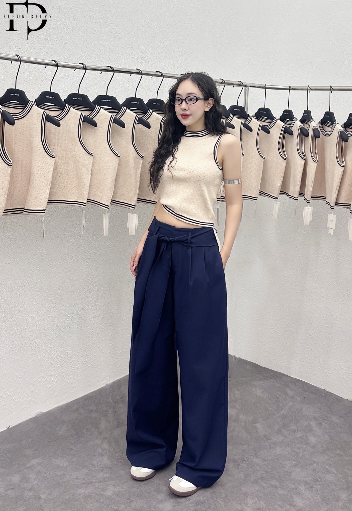 Quần Kaki Thắt Dây Nơ - Xanh -(DLQA172)