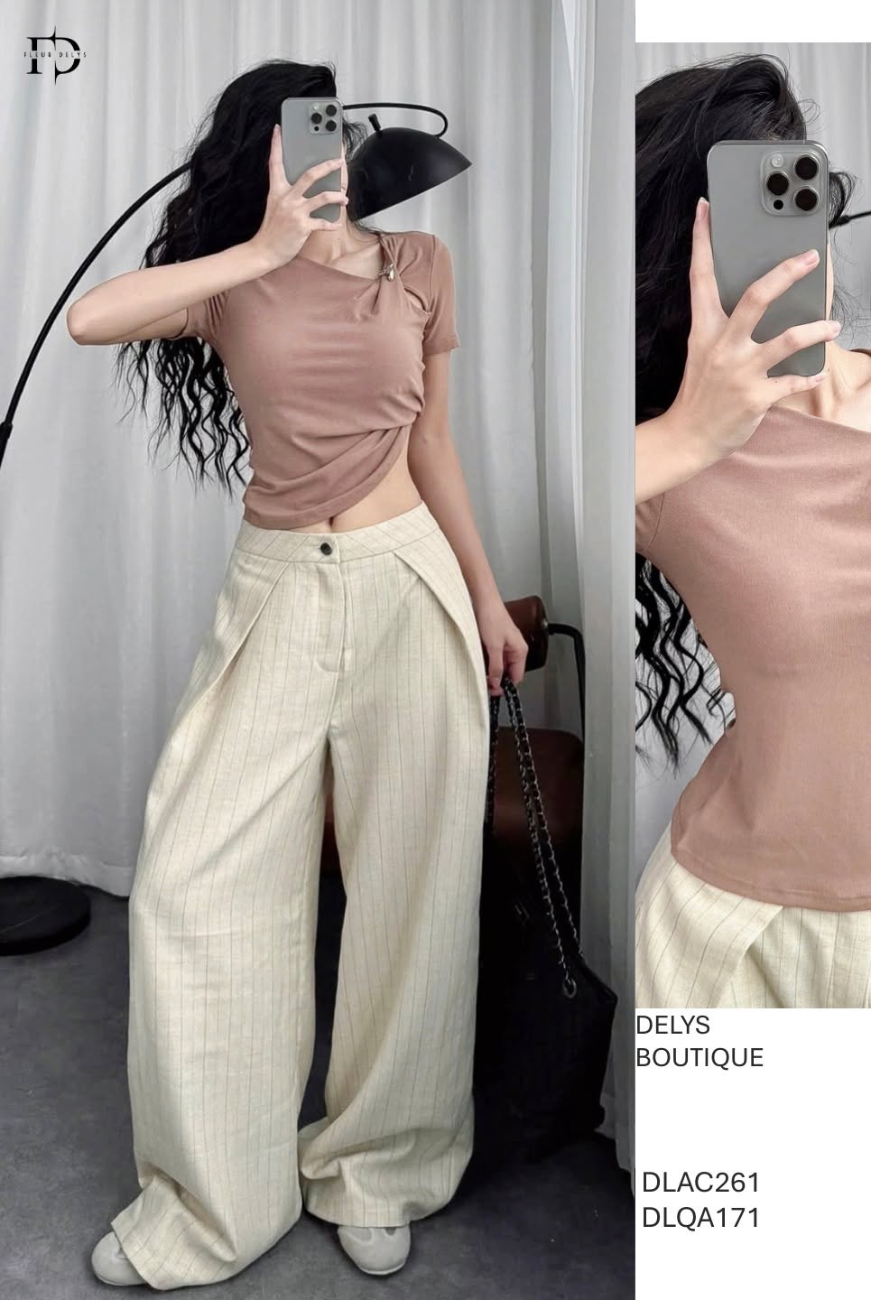 Quần Kẻ Sọc Phối Ly Chéo ( QA171 )