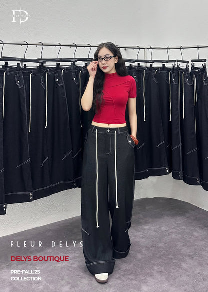 Áo Croptop Phối Gân ( AC228 )