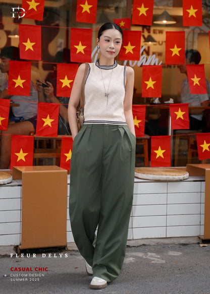 Quần Kaki 2 Ly Chéo - Xanh đậm -(DLQA174)