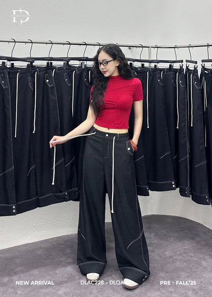 Áo Croptop Phối Gân ( AC228 )