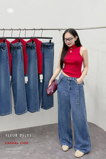 Áo Len Sát Nách Phối 3 Bông Hoa -Đỏ ( AL181)
