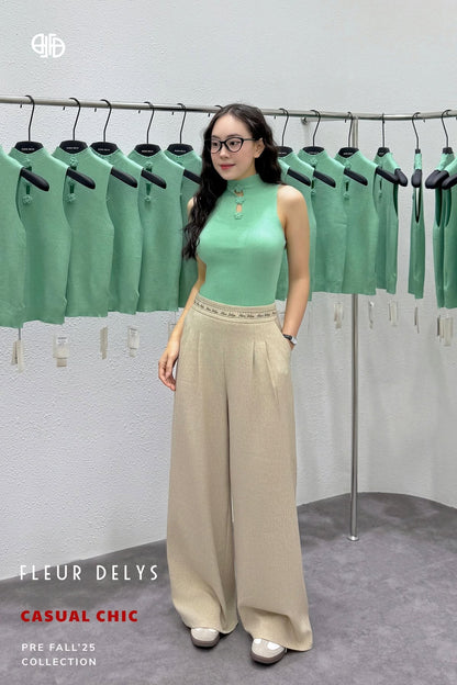 Áo Len Sát Nách Phối 3 Bông Hoa -Xanh ( AL181)