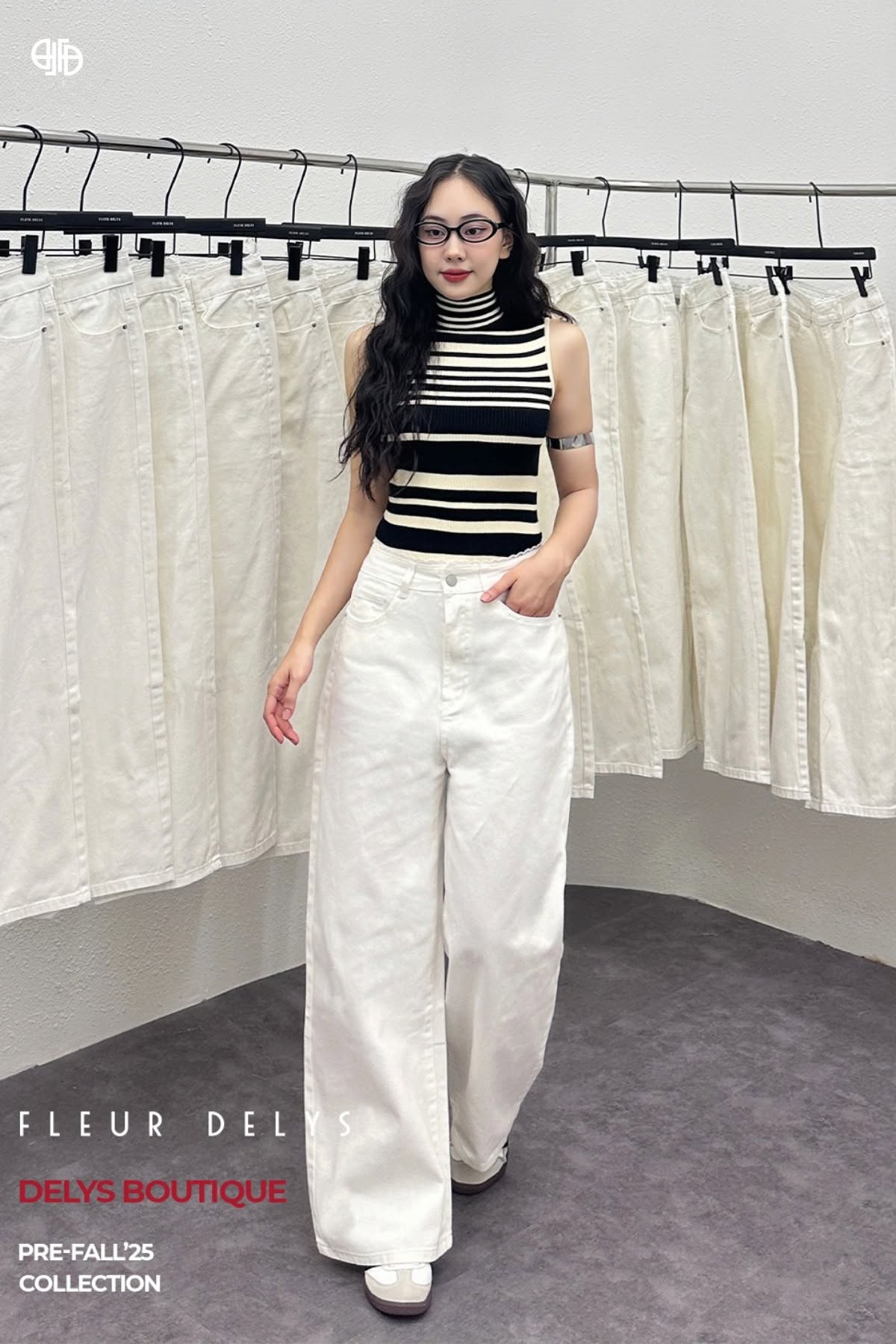 Quần Trắng Phối Zen Cạp  ( DLQJ151)