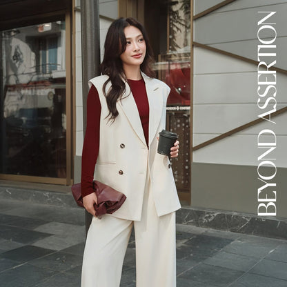 Set Tex Xương Cá Blazer - Be -(DL25TBO194)