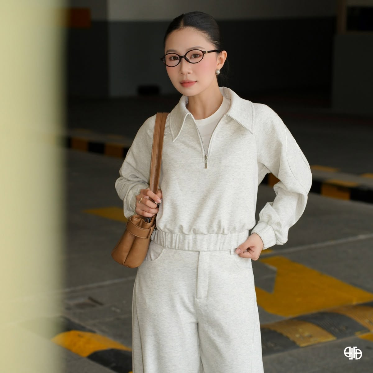 Set Nỉ Phối Lé Bạc - Xám nhạt -(DL25TBO191)