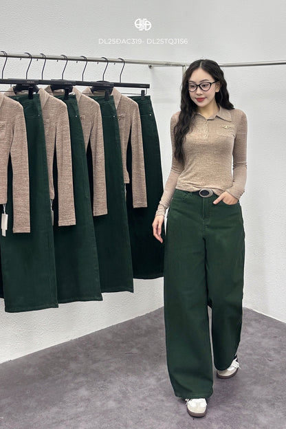 Brown Melange Knit T-Shirt