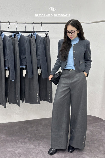 Quần Cúc Bấm Gấu - Xám (QA213)