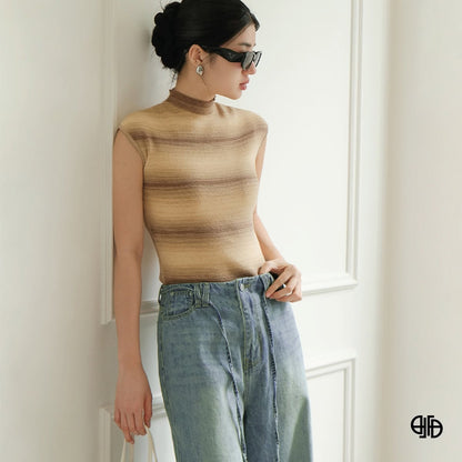 Áo Len Tay Hến Kẻ Sọc Màu - Be (AL164)