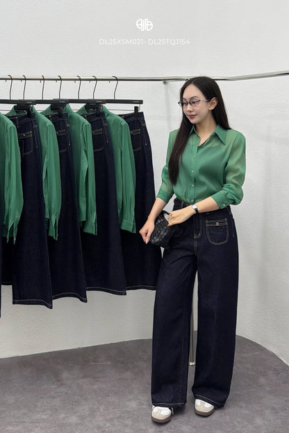 Áo Sơ Mi Tơ Suông Basic ( SM021)