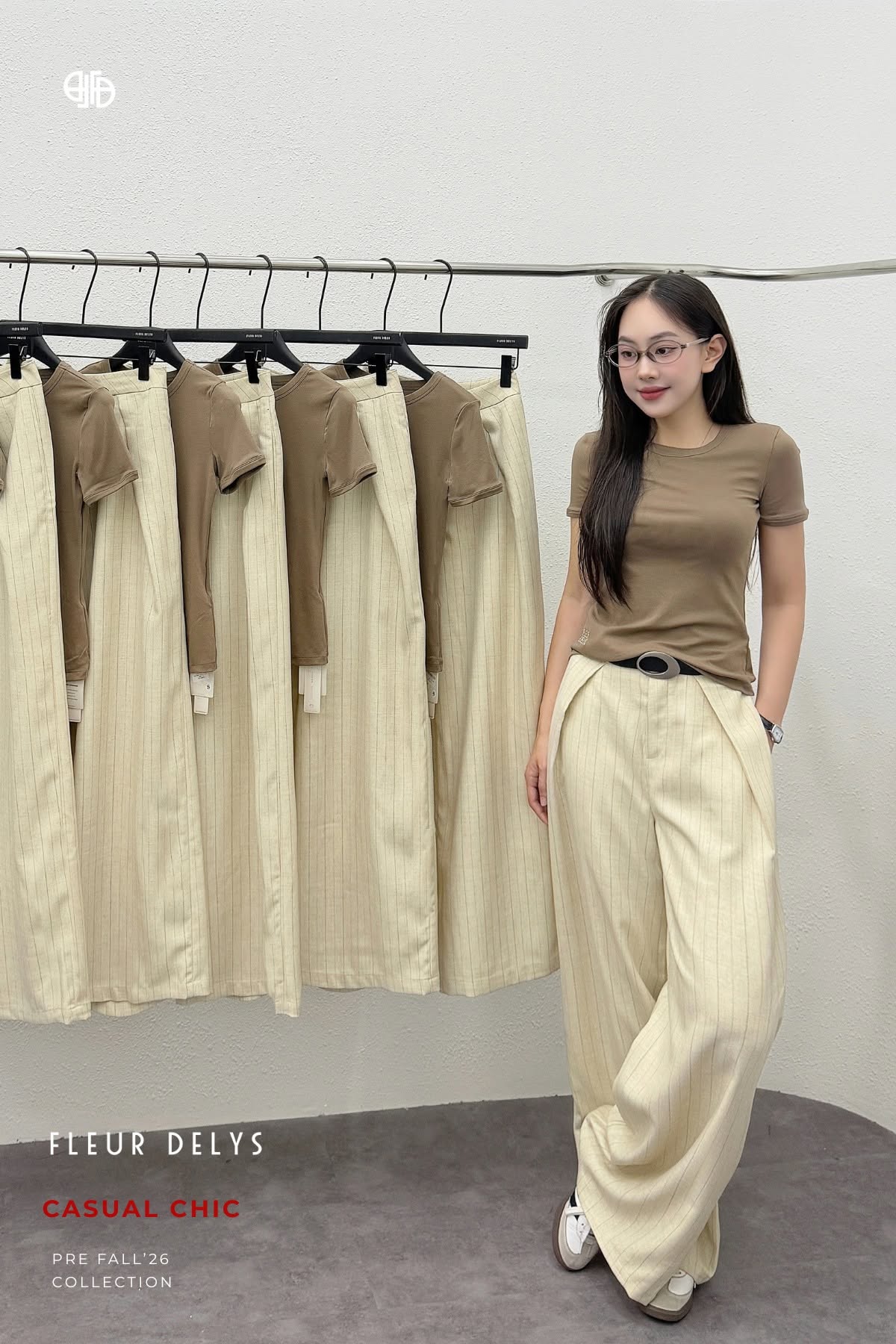 Áo Thun Zip Cổ Tròn - Nâu (AC266)