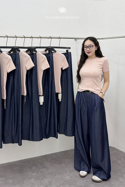 Áo Thun Zip Cổ Tròn - Hồng ( AC266)