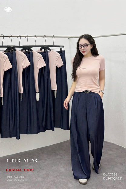 Áo Thun Zip Cổ Tròn - Hồng ( AC266)