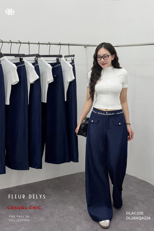 Áo Croptop Phối Gân - Trắng- ( AC228)