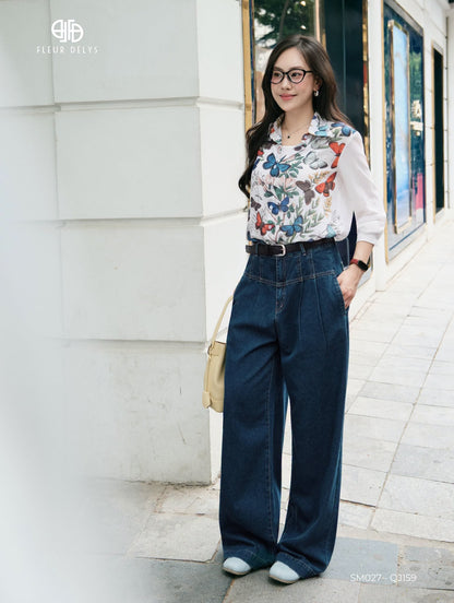 Áo Sơ Mi Butterfly + Quần Jean 2 Ly Túi Dọc (SM027+ QJ159)