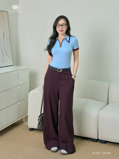 Áo polo khóa đồng phối cổ (PL002)