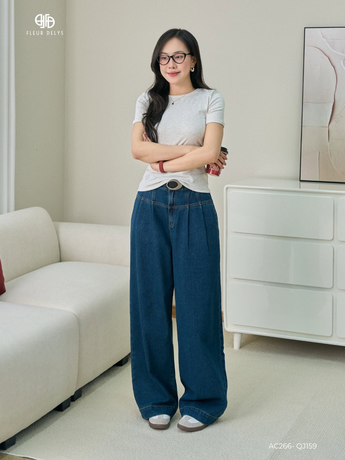 Áo thun kết hợp quần jean ( AC266-QJ159)