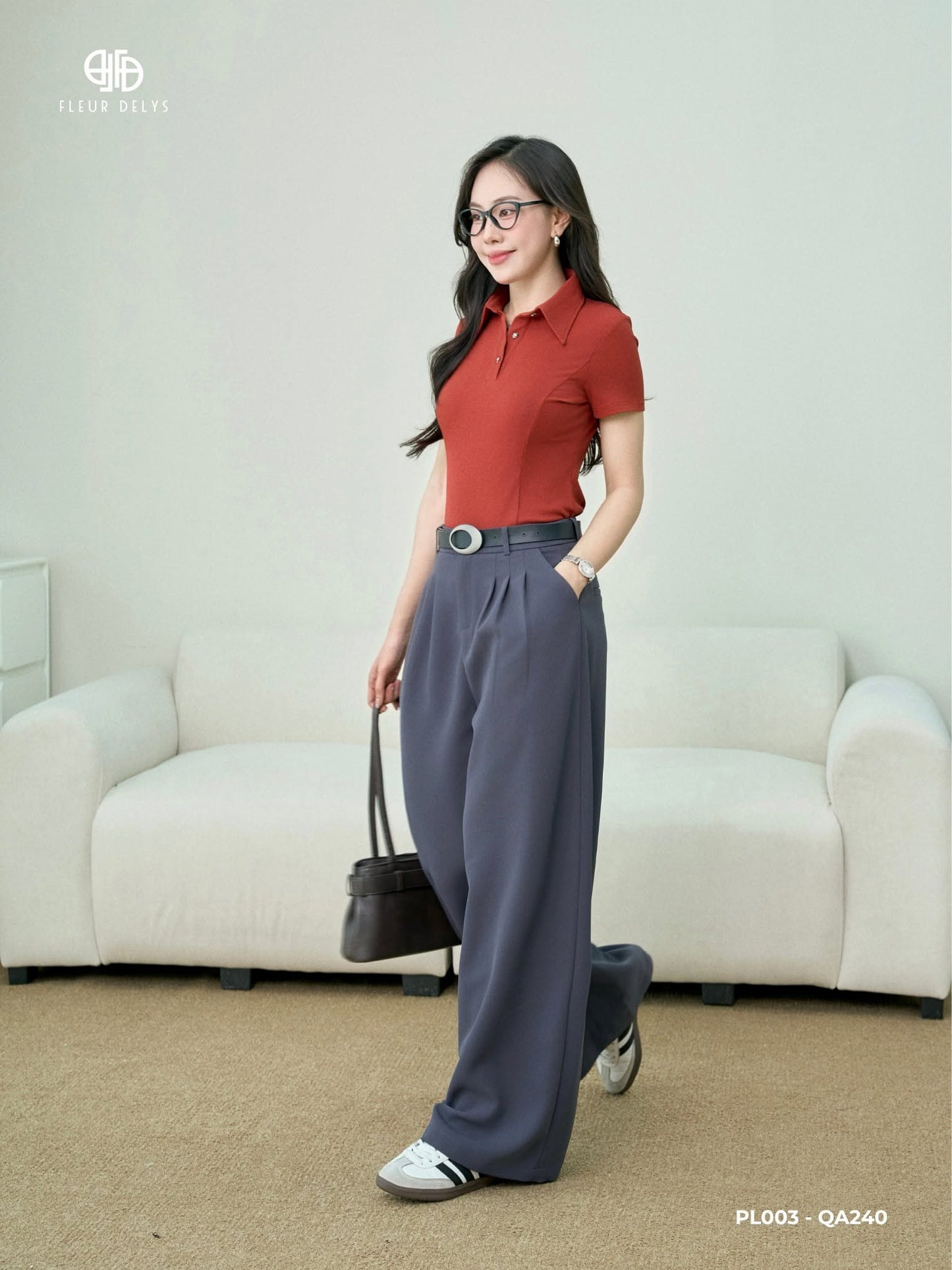 Áo Polo Cổ Nhọn Phối Cúc Kiểu (PL003)