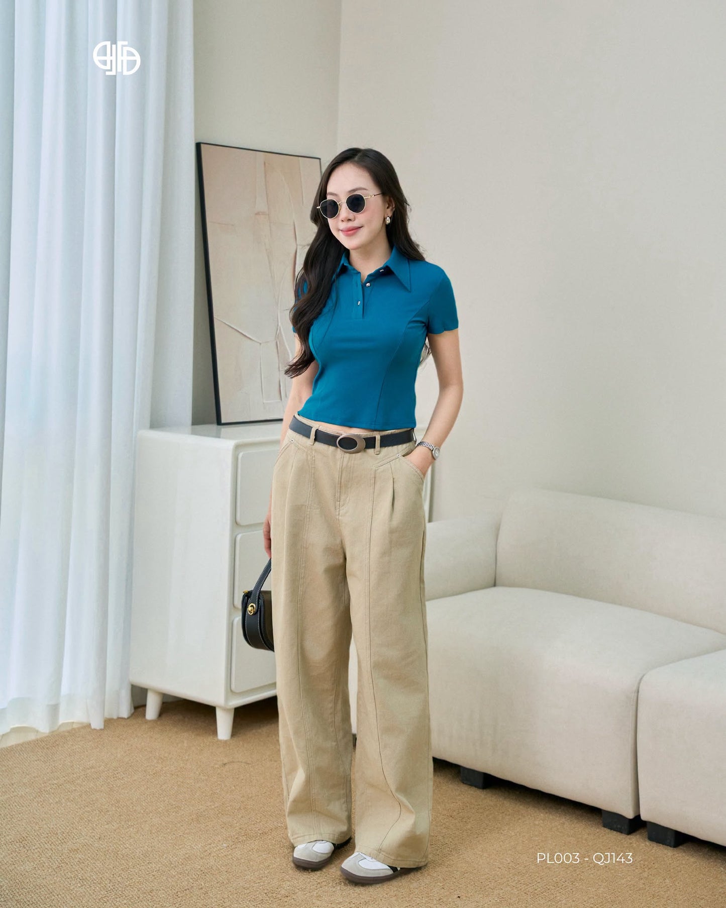 Áo Polo Cổ Nhọn Phối Cúc Kiểu (PL003)