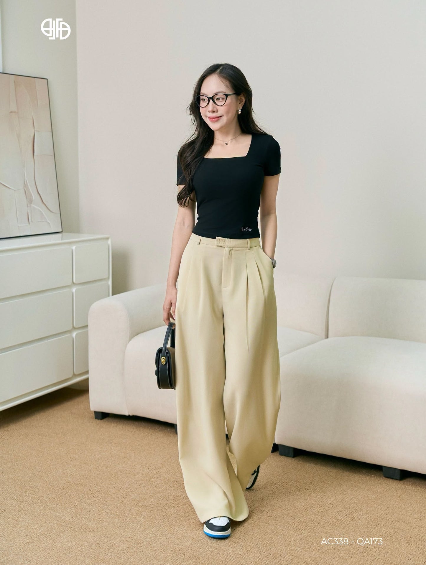 Elegant Square Neck T-shirt (AC338)