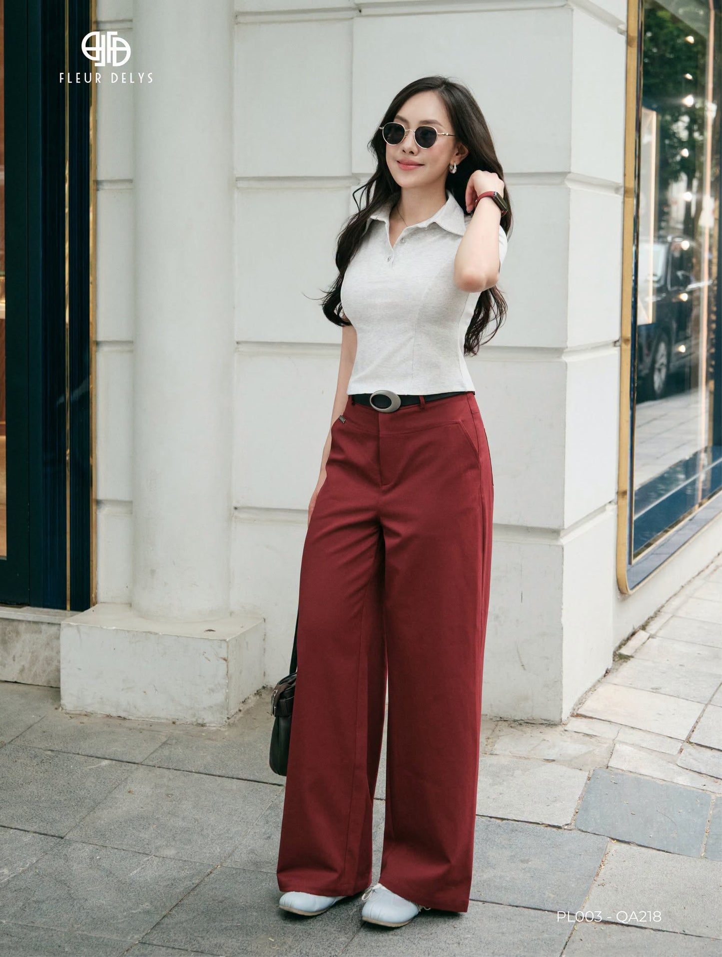 Áo Polo Cổ Nhọn Phối Cúc Kiểu (PL003)