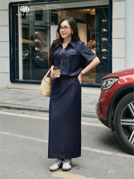 Set Bò Lụa Phối Kẻ (BO207)