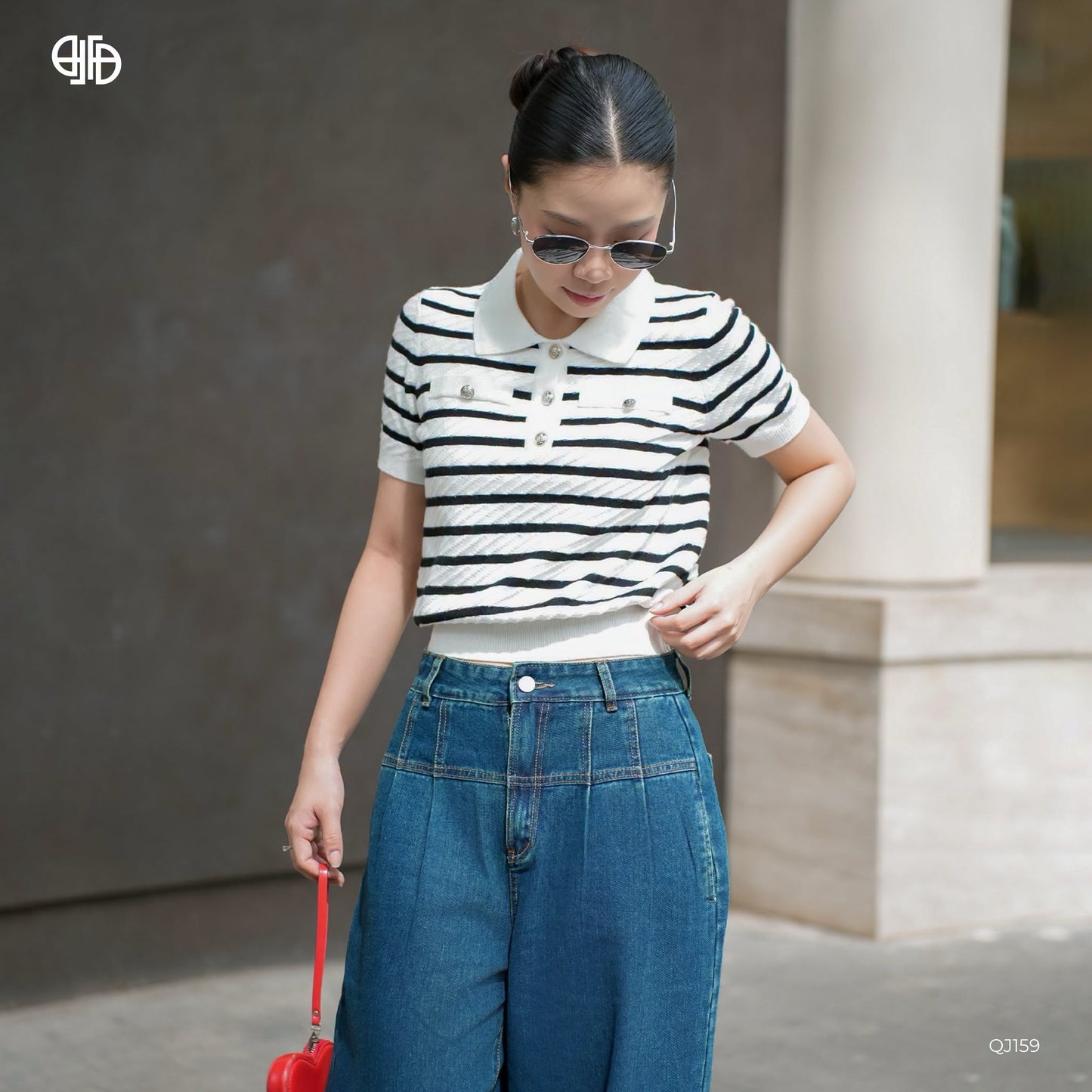 Quần Jean 2 Ly Túi Dọc - Xanh (QJ159)