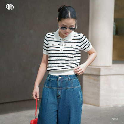 Quần Jean 2 Ly Túi Dọc - Xanh (QJ159)