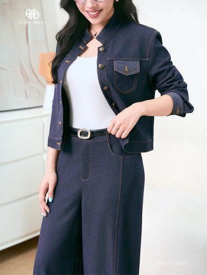 Áo Bò Rayon Cổ Tầu Dài Tay (AK040 + QA257)