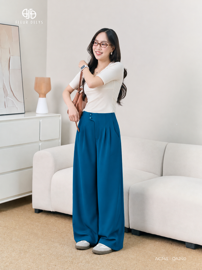 Áo Zip Xoắn Ngực Tay Lỡ Kem (ac345+QA253)